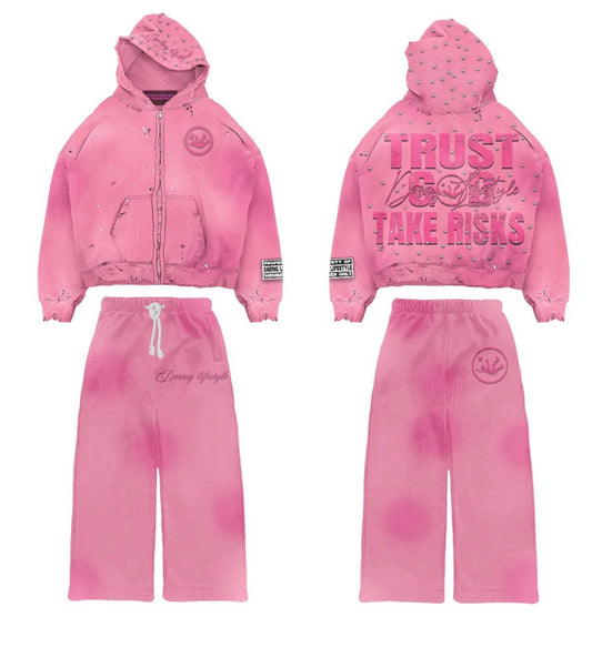 DARING LIFESTLYE SET BUBBLEGUM PINK